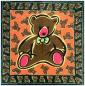Preview: Bandana Head Wrap Scarf Green Teddy Bear