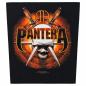 Preview: Official Pantera Skull Knives band back patch with orange skull artwork