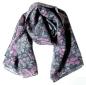 Preview: Bedrucktes Tuch Blumen Grau Und Rosa