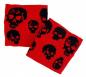 Preview: Rotes Schweißband Mit Totenkopf