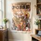 Preview: Looney Tunes Posse Posterfahne mit Bugs Bunny, Taz und Daffy Duck im Western-Stil