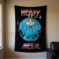 Preview: Wile E. Coyote Heavy Metal Posterfahne mit Looney-Tunes-Cartoonmotiv