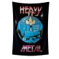 Preview: Looney Tunes Wile E. Coyote Wandfahne mit Heavy-Metal-Schriftzug