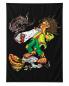 Preview: Cannabis Posterfahne mit Rasta Man, Dreadlocks und großem Super Joint