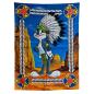 Preview: Bugs Bunny wall flag in cartoon style with decorative border and desert background