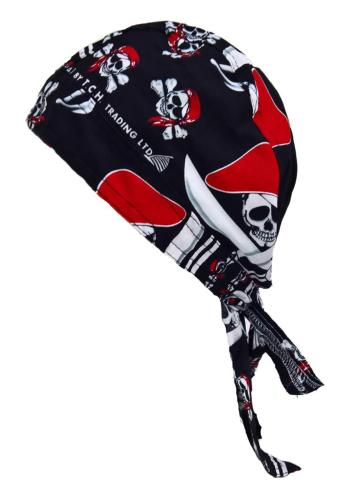 Rocker Bandana Cap Schwarz Piratentotenkopf