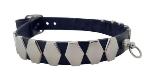 Gothic Halsband Hexagon Nieten & Ring
