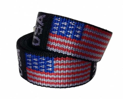 Canvas Kindergürtel USA Schwarz