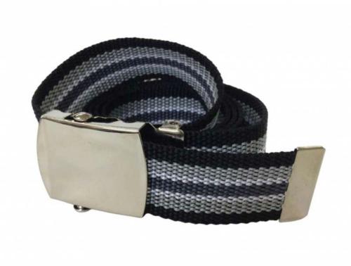 Canvas Kindergürtel Schwarz & Grau