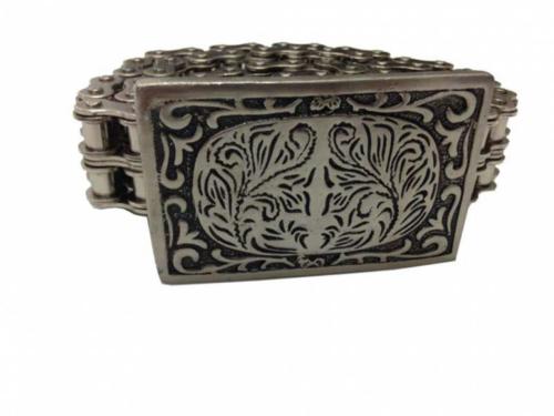 Verchromter 2-reihiger Motorradketten Gürtel