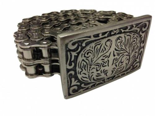 Verchromter 2-reihiger Motorradketten Gürtel