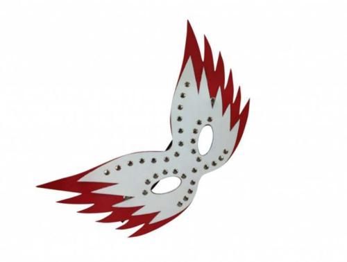 White And Red Fetish Mask