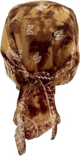 Rocker Bandana Cap Rost Braun Batik Paisley