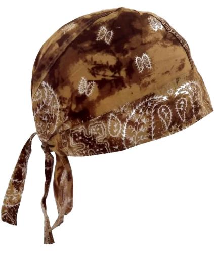 Rocker Bandana Cap Rost Braun Batik Paisley