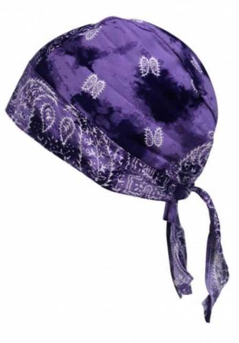 Rocker Bandana Cap Violettes Batik Paisley