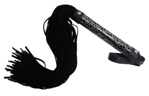 Veloursleder Flogger In Schwarz