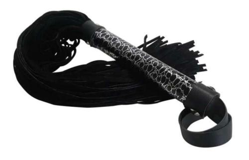 Veloursleder Flogger In Schwarz