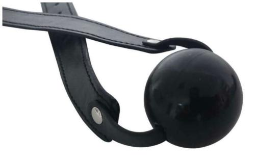 Rubber Mouth Gag Black Ball