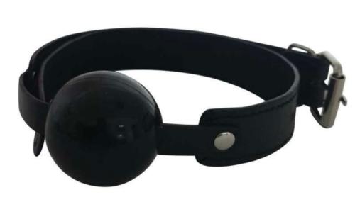 Rubber Mouth Gag Black Ball