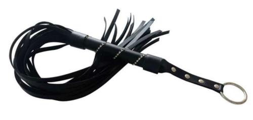 Leder Flogger Mit Strassteinengriff
