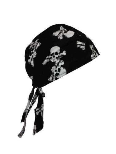 Biker Bandana Cap Schwarz & Totenköpfe