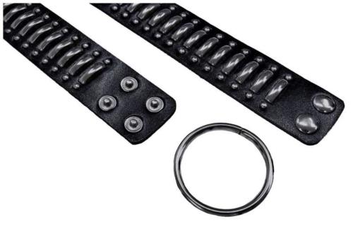Wrist Bondage Set With Flat Studs