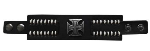 Lederarmband Eisernes Kreuz Schwarz