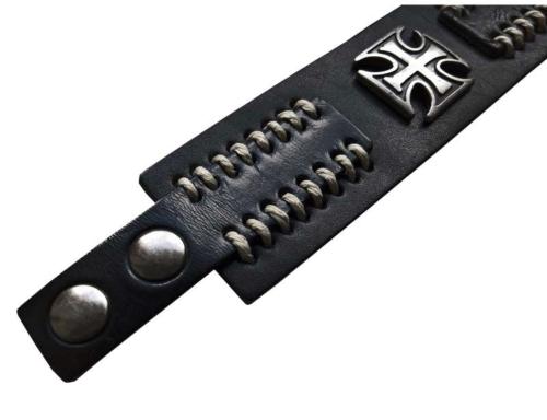 Lederarmband Eisernes Kreuz Schwarz