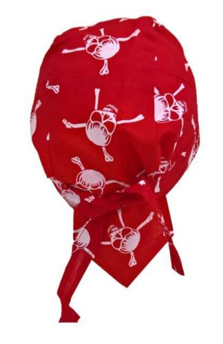 Rocker Bandana Cap Rot Totenköpfe