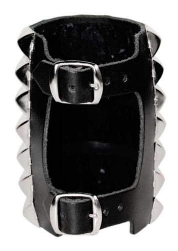 Studded Wristband 7 Row Pyramid Studs