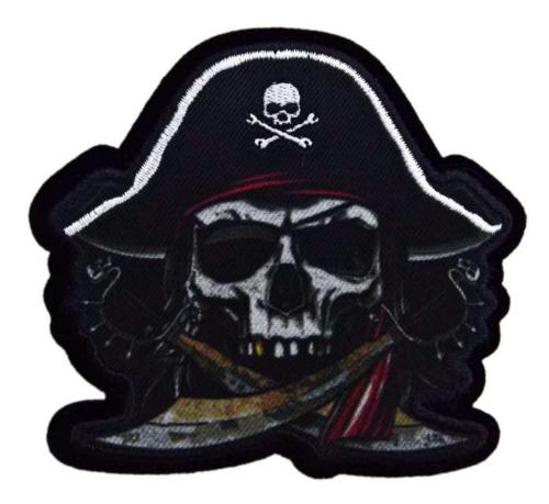 Aufnäher Piraten Totenkopf Säbel