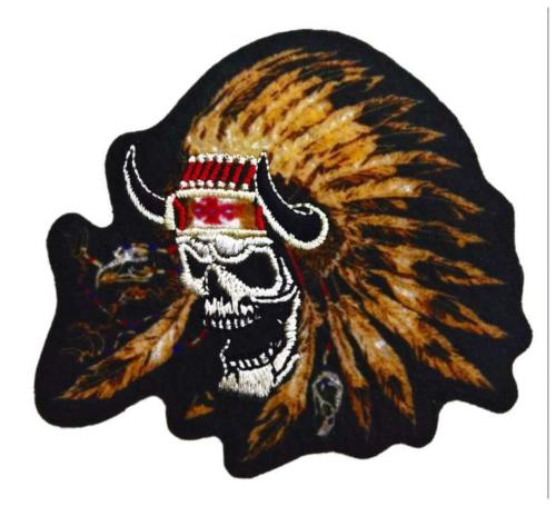 Aufnäher Indianer Totenkopf
