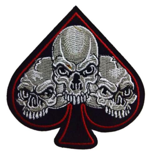 Aufnäher Pik Totenköpfe