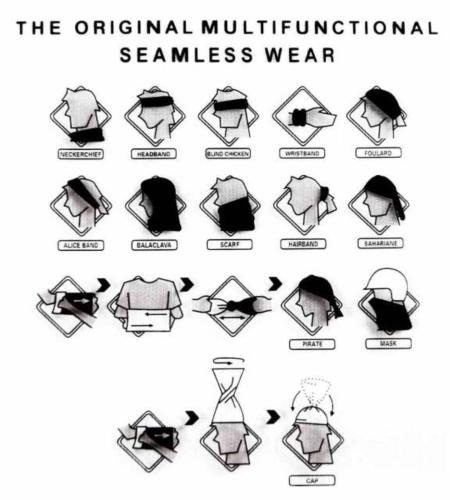 Multifunktionstuch Schwarz Schlauchtuch