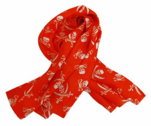 Multifunktionstuch Orange Totenkopf
