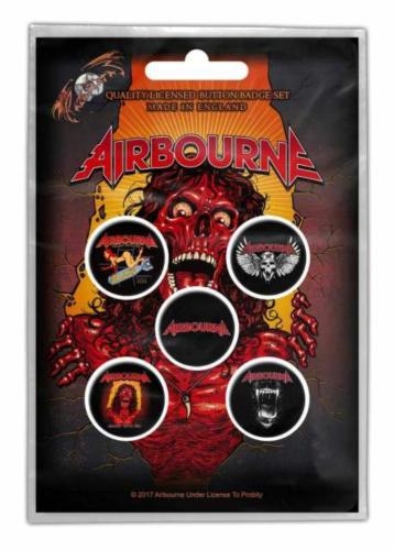 Airbourne Breakin Outta Hell Button Badge Pack