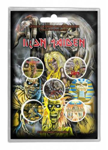 Iron Maiden Early Albums Button Badge Pack
