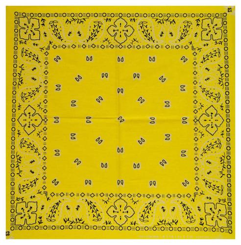 XL Bandana Scarf Paisley Yellow
