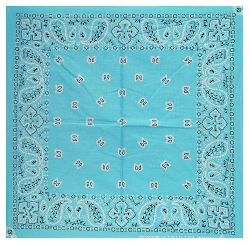 XL Bandana Scarf Paisley Babyblue
