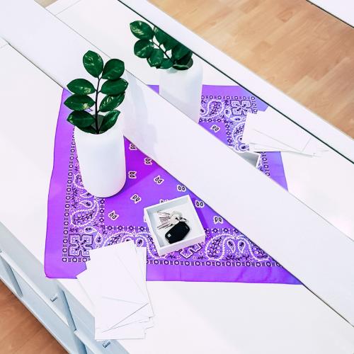 XL Bandana Paisley Pattern Lilac