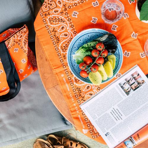 XL Bandana Scarf Paisley Light Orange