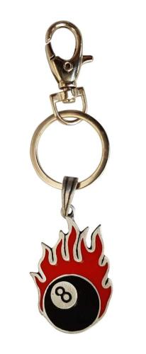 Keychain Flaming Eight