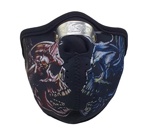 Biker Gesichtsmaske Totenköpfe