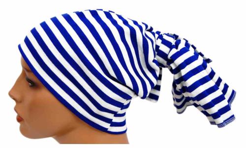 Schlauchtuch Gestreift Blau Weiß