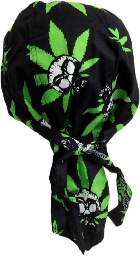 Fitted Bandana Cap Cannabis Weed