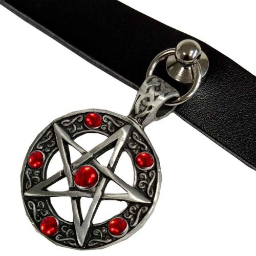 Pentagram Neck Collar Red