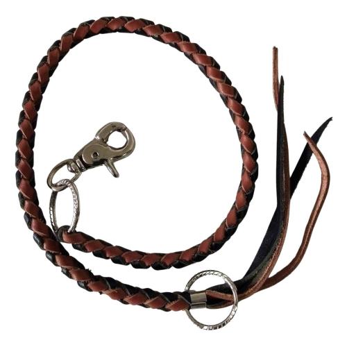 Black Brown Leather Wallet Trouser Chain