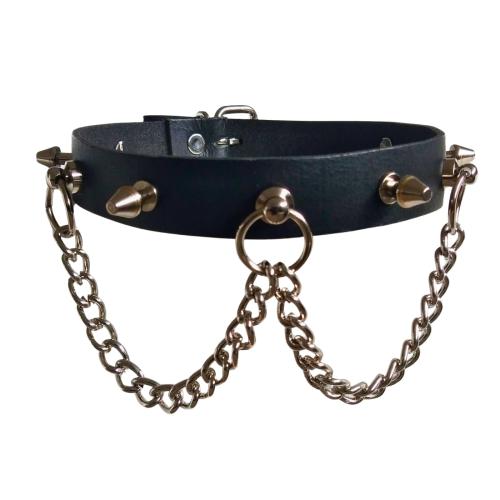 Leder Choker Killernieten Und Ketten