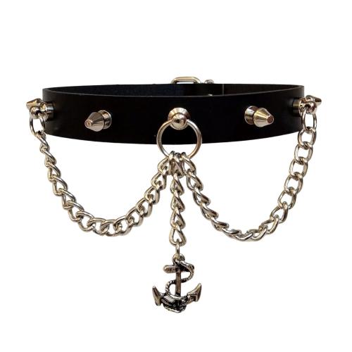 Leder Choker Mit Killernieten Und Anker