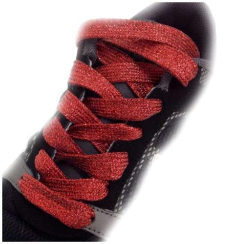 Glitzerschnürsenkel Rot